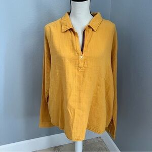 Dylan Yellow Boxy Button Down Shirt